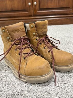Worx Red Wing Tan Leather 6-inch Waterproof Safety Toe Work Boots Women’s 6M